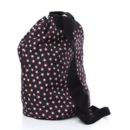 Saint Laurent Canvas Star Print City Sailor Backpack Black 2 of 9