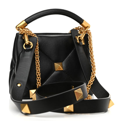 Valentino Garavani Nappa Mini Roman Stud The Handle Bag Black 3 of 9