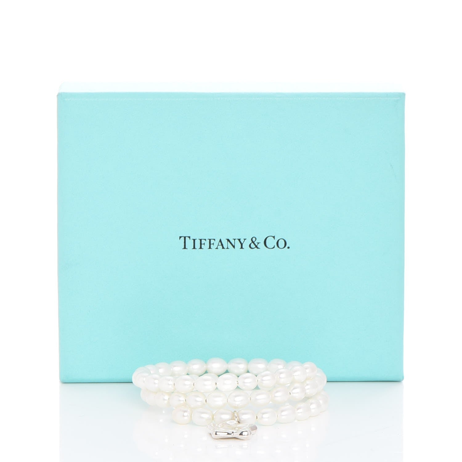 Tiffany Sterling Silver Pearl Elsa Peretti Three Row Star Charm Bracelet 5 of 5