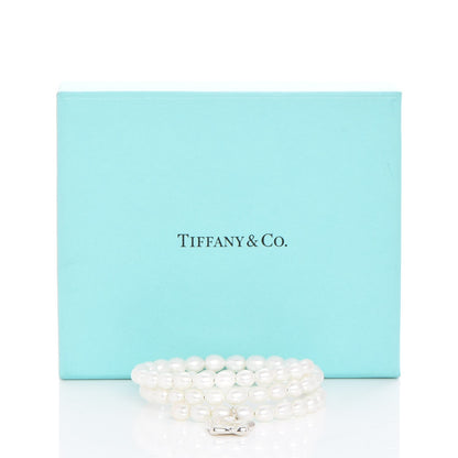 Tiffany Sterling Silver Pearl Elsa Peretti Three Row Star Charm Bracelet 5 of 5