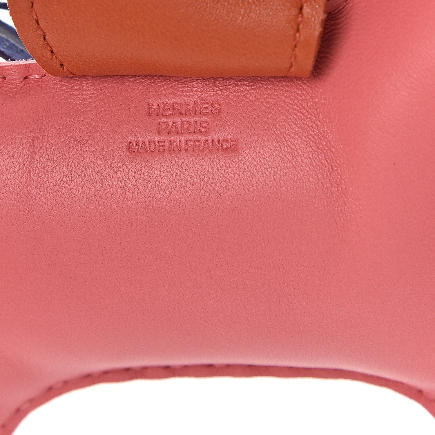 Hermes Milo Lambskin Grigri Rodeo Horse Bag Charm GM Rose Azalee Cornaline Bleu De Malte 3 of 4