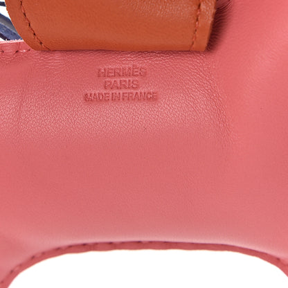 Hermes Milo Lambskin Grigri Rodeo Horse Bag Charm GM Rose Azalee Cornaline Bleu De Malte 3 of 4
