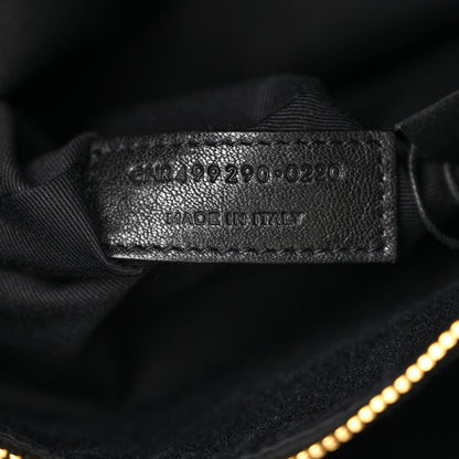 Saint Laurent Embroidered Cotton Linen Rive Gauche Noe Tote Black Beige 7 of 11