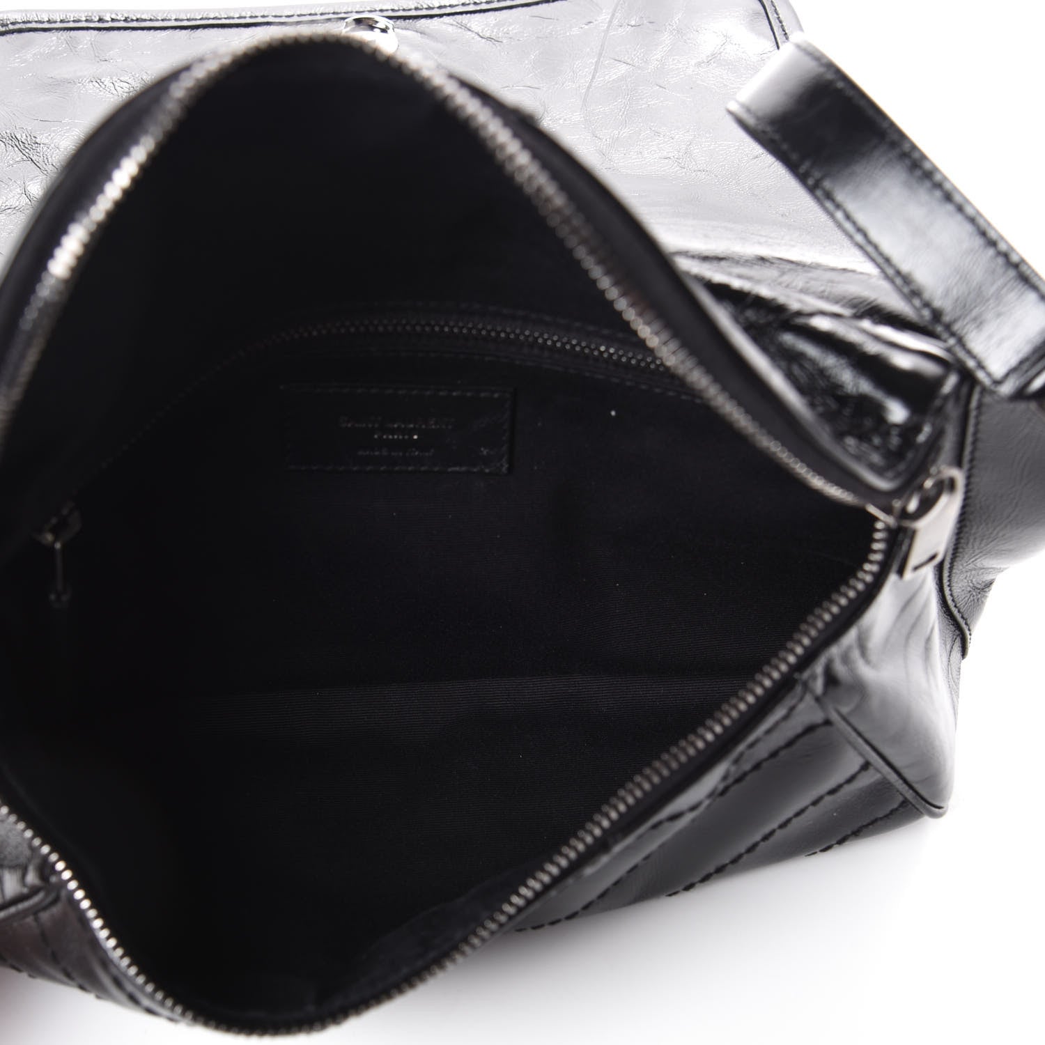 Saint Laurent Crinkled Calfskin Matelasse Monogram Niki Body Bag Black 5 of 9