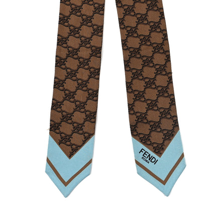 Fendi Silk FF Karligraphy Wrappy Bandeau Brown 2 of 4