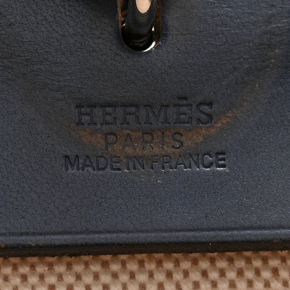Hermes Toile Vache Calfskin Herbag 30 PM Backpack Navy Bleu Natural 6 of 17
