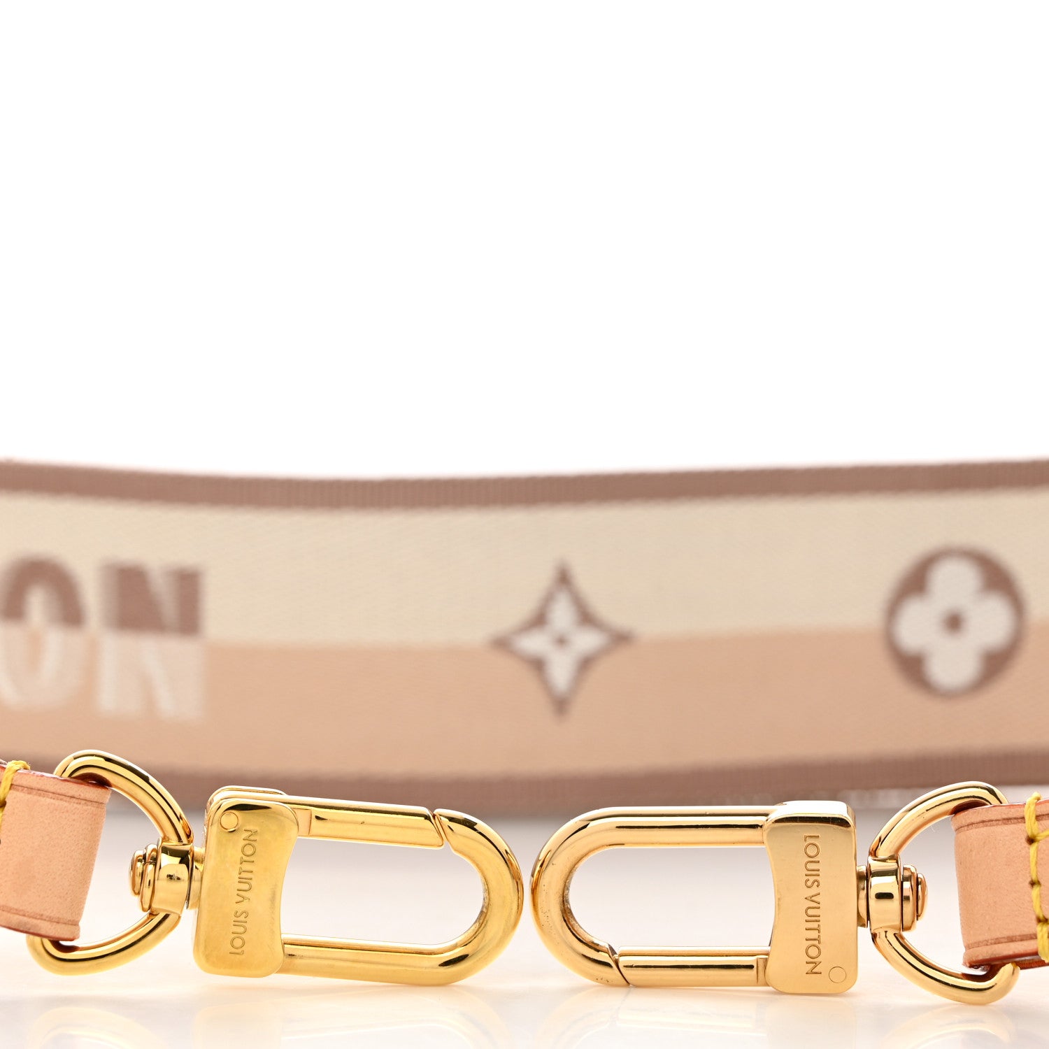 Louis Vuitton Jacquard Neverfull BB Shoulder Strap Beige Brown 4 of 4