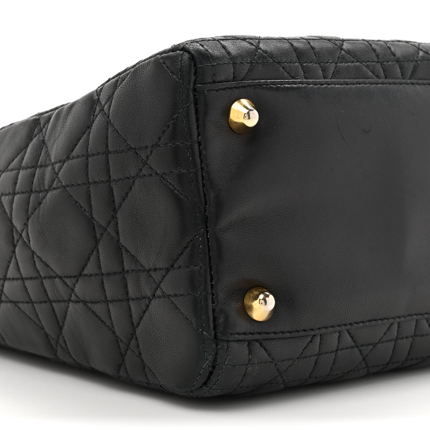 Lambskin Cannage Large Lady Dior Black