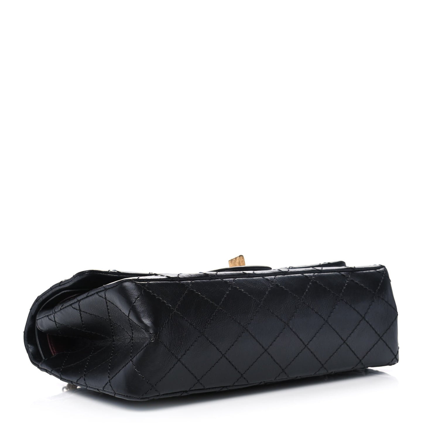 Aged Calfskin Quilted 2.55 Reissue 225 Flap Black