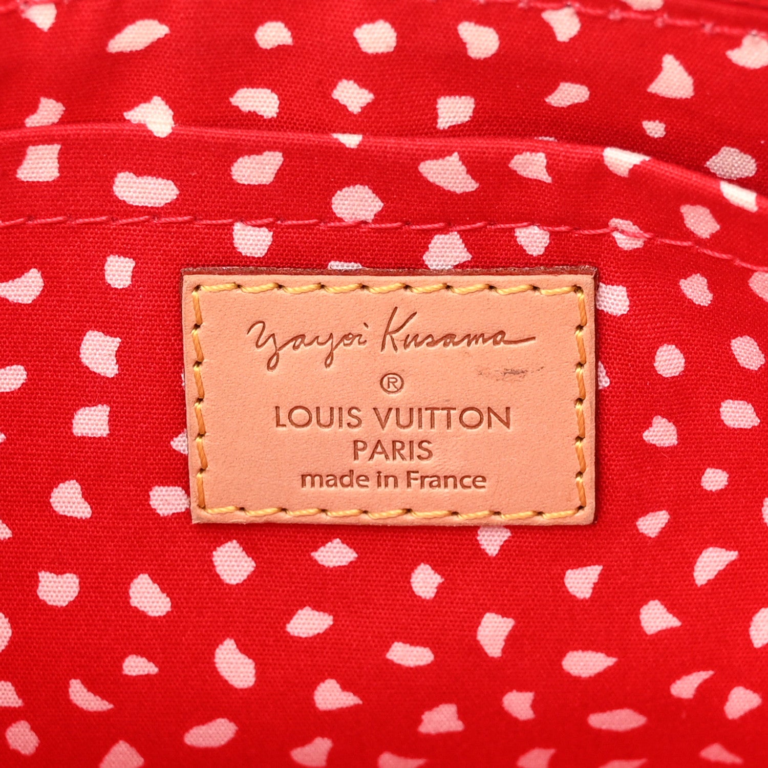 Louis Vuitton Vernis Kusama Infinity Dots Pochette Accessories Red 6 of 15