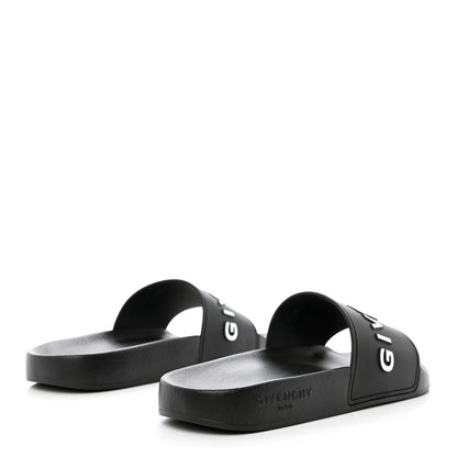 Givenchy Rubber Logo Pool Slide Sandals 39 Black 4 of 11