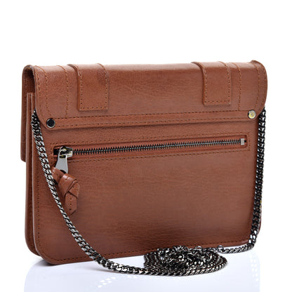 Proenza Schouler Lambskin PS1 Large Chain Wallet Saddle 3 of 10