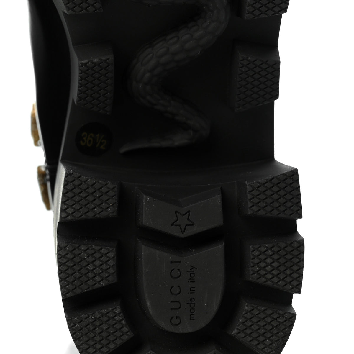 Gucci Calfskin Crystal GG Trip Chelsea Ankle Boots 36.5 Black 6 of 8