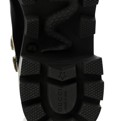 Gucci Calfskin Crystal GG Trip Chelsea Ankle Boots 36.5 Black 6 of 8