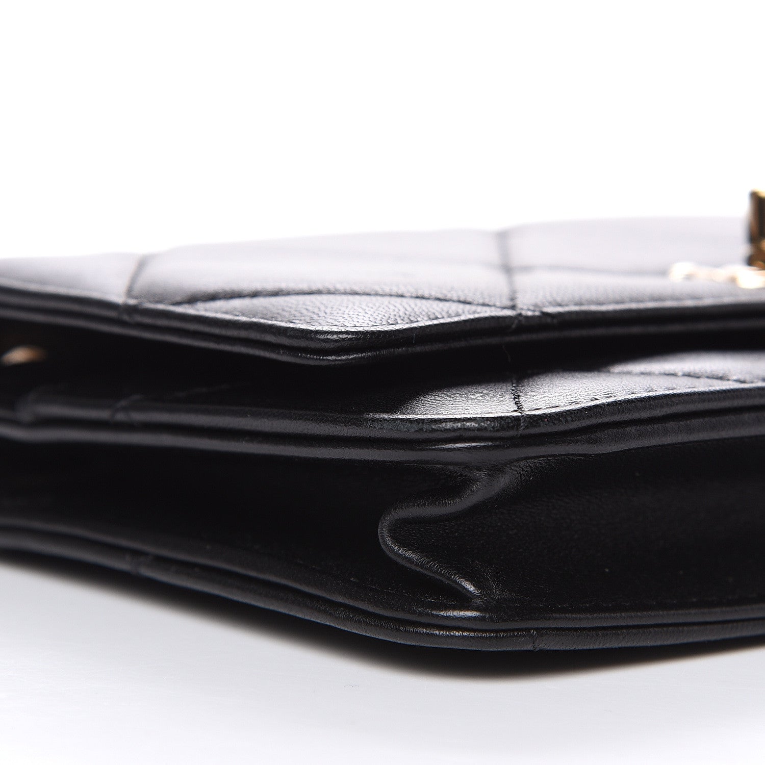 Chanel Lambskin Quilted Trendy CC Wallet On Chain WOC Black 10 of 15