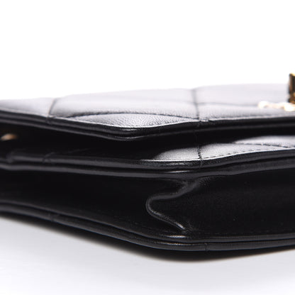 Chanel Lambskin Quilted Trendy CC Wallet On Chain WOC Black 10 of 15