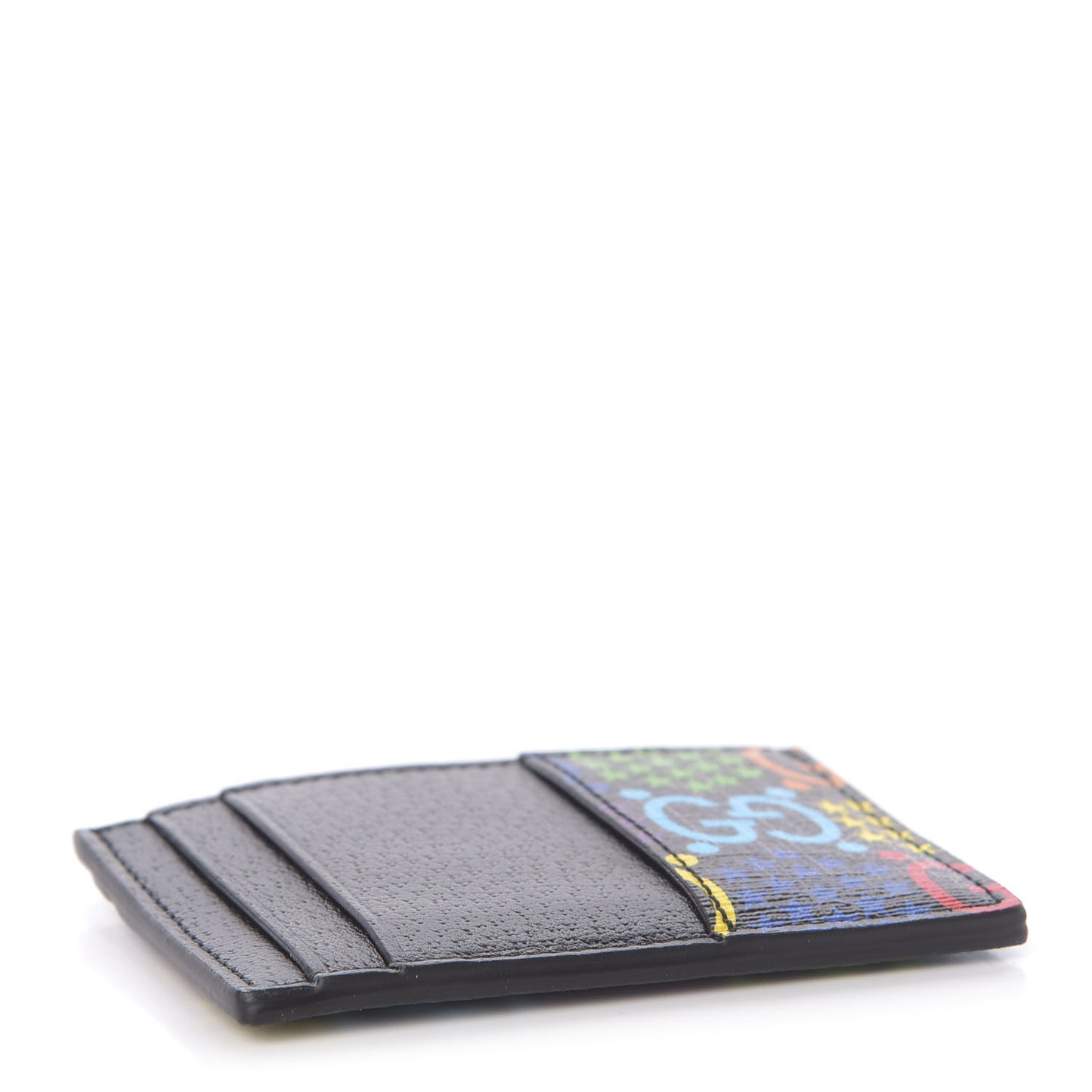 GG Supreme Monogram Psychedelic Card Holder Black