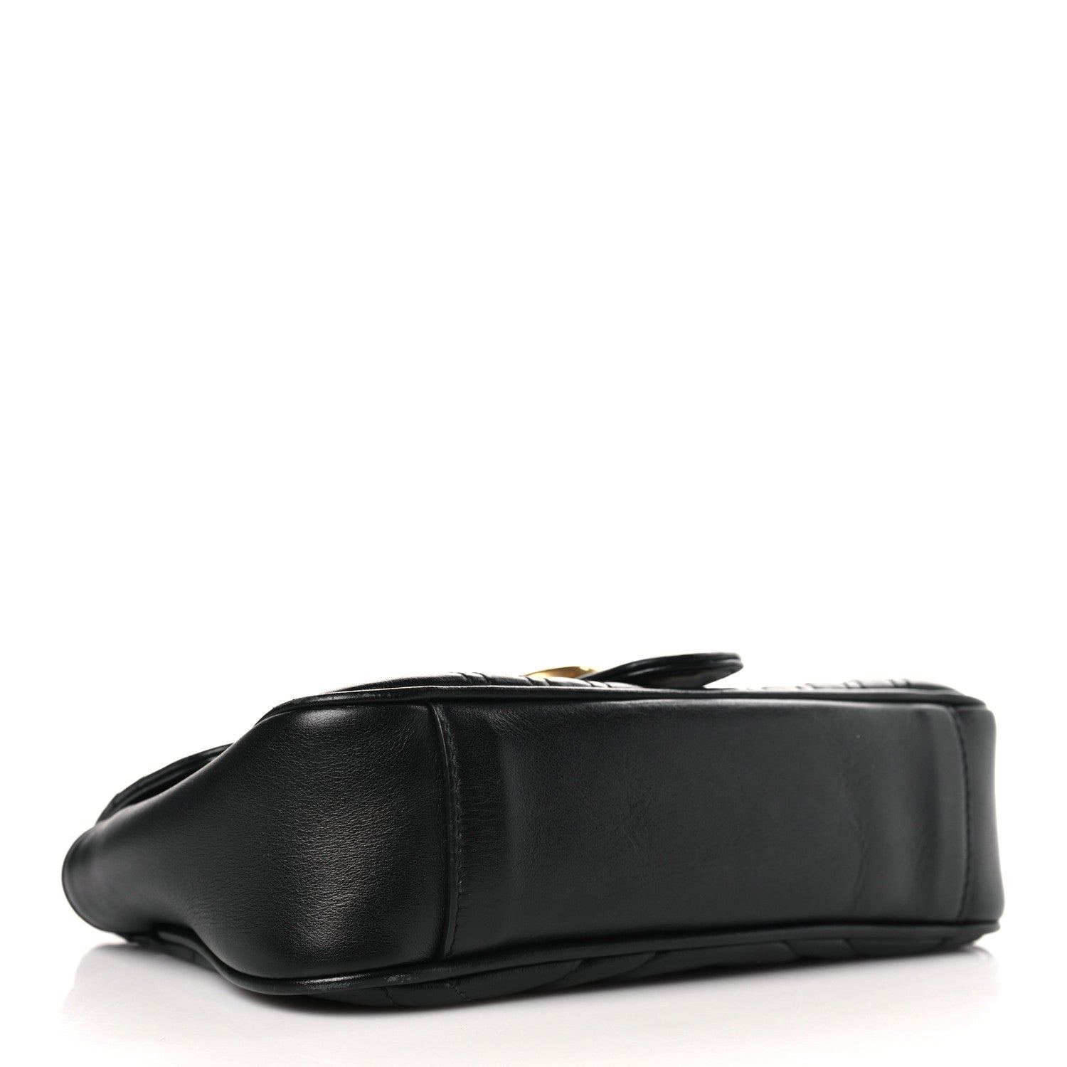 Gucci Calfskin Matelasse Mini GG Marmont Shoulder Bag Black 4 of 9