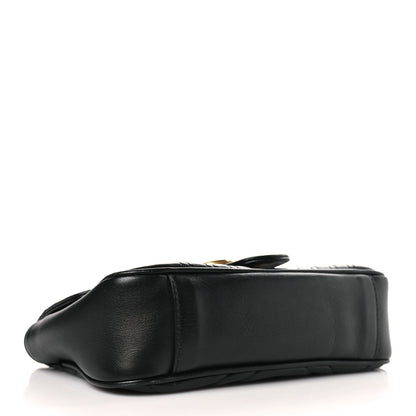 Gucci Calfskin Matelasse Mini GG Marmont Shoulder Bag Black 4 of 9