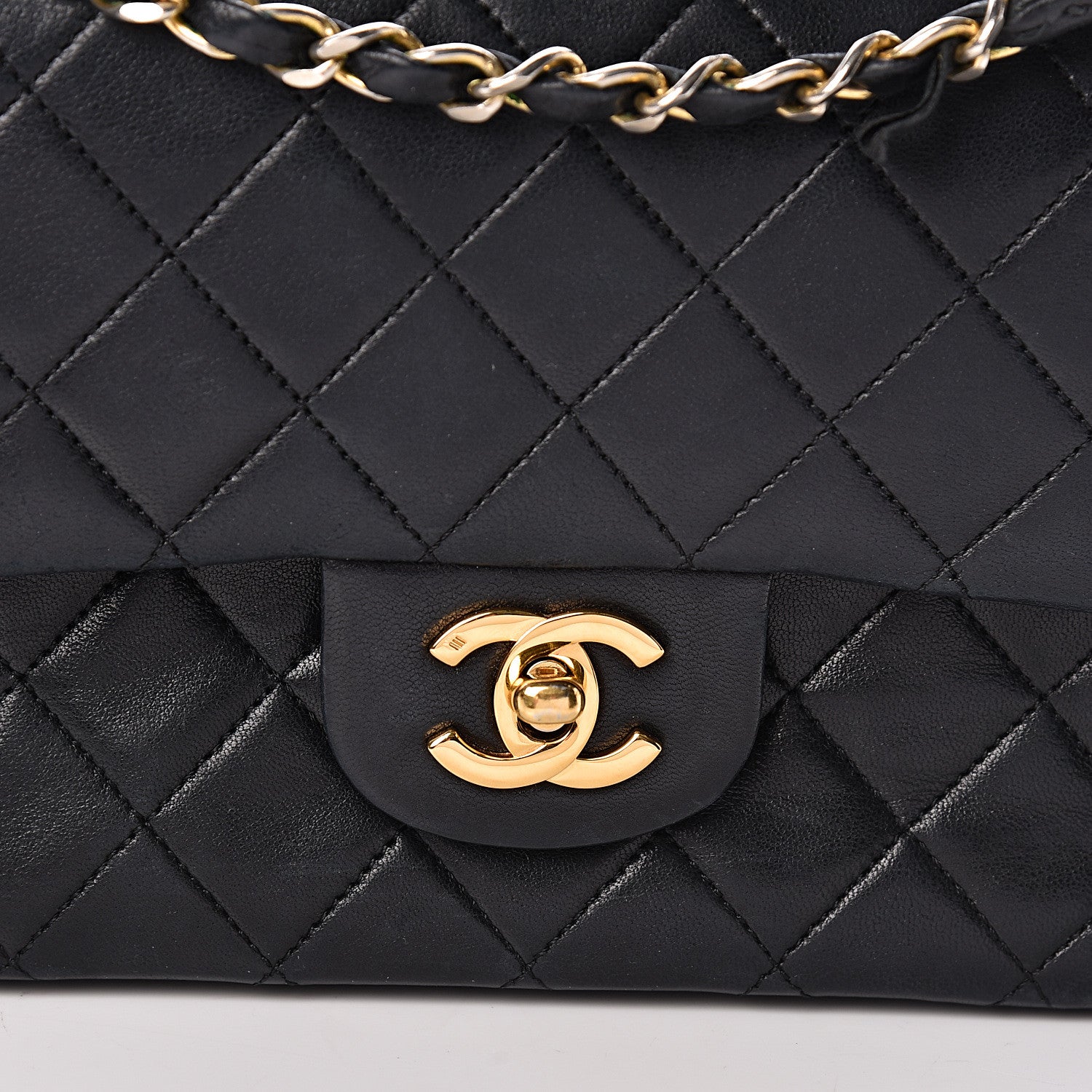 Chanel Lambskin Quilted Small Double Flap Black 9 of 12