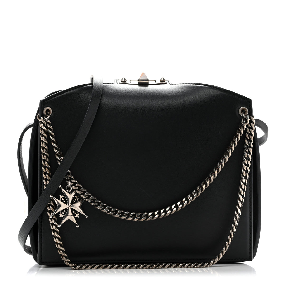 Alexander McQueen Calfskin Box Shoulder Bag Black 1 of 23