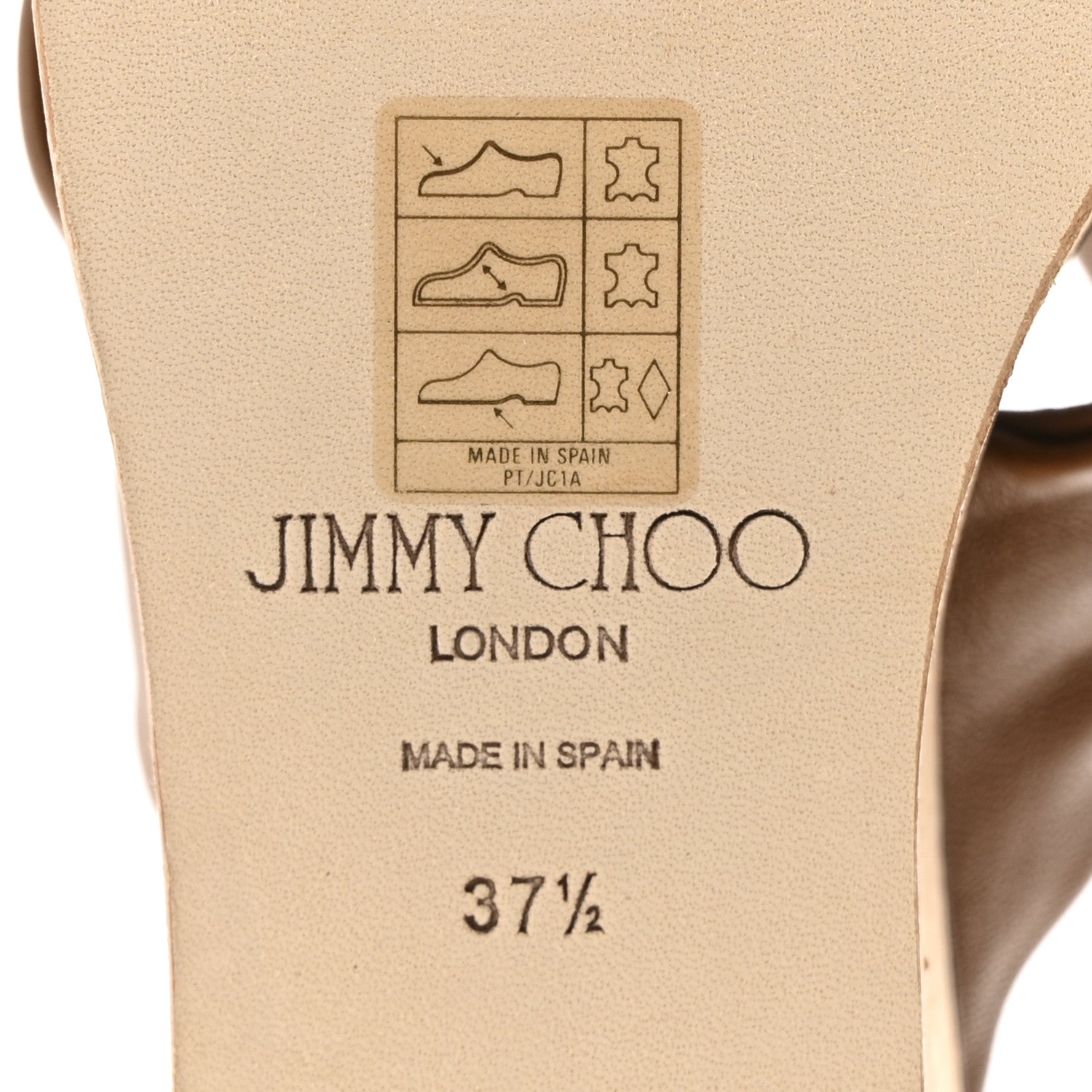 Jimmy Choo Soft Nappa Narisa 90 Wedge Mules 37.5 Cuoio 7 of 10