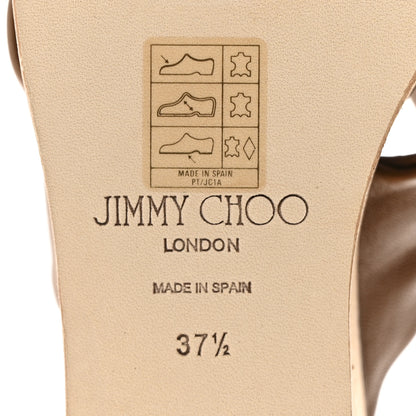 Jimmy Choo Soft Nappa Narisa 90 Wedge Mules 37.5 Cuoio 7 of 10
