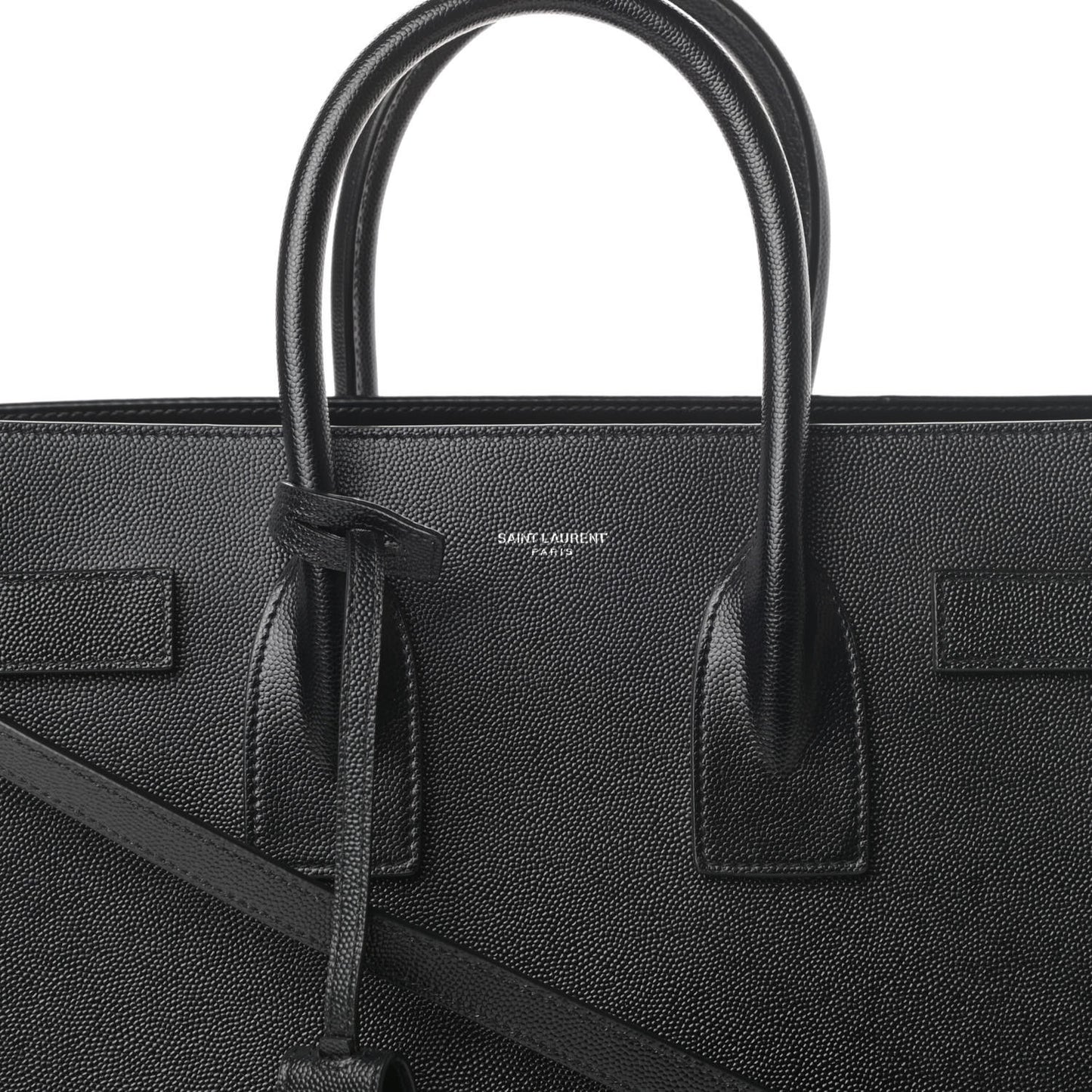 Grained Calfskin Small Sac De Jour Black