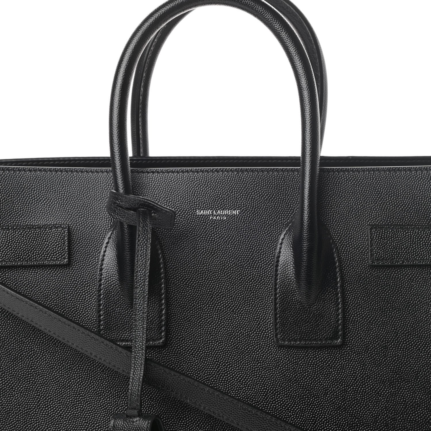 Saint Laurent Grained Calfskin Small Sac De Jour Black 8 of 10