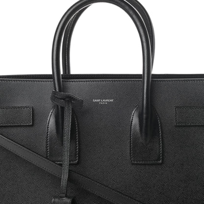 Saint Laurent Grained Calfskin Small Sac De Jour Black 8 of 10
