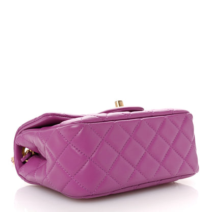 Chanel Lambskin Quilted Mini Pearl Crush Flap Purple 4 of 10