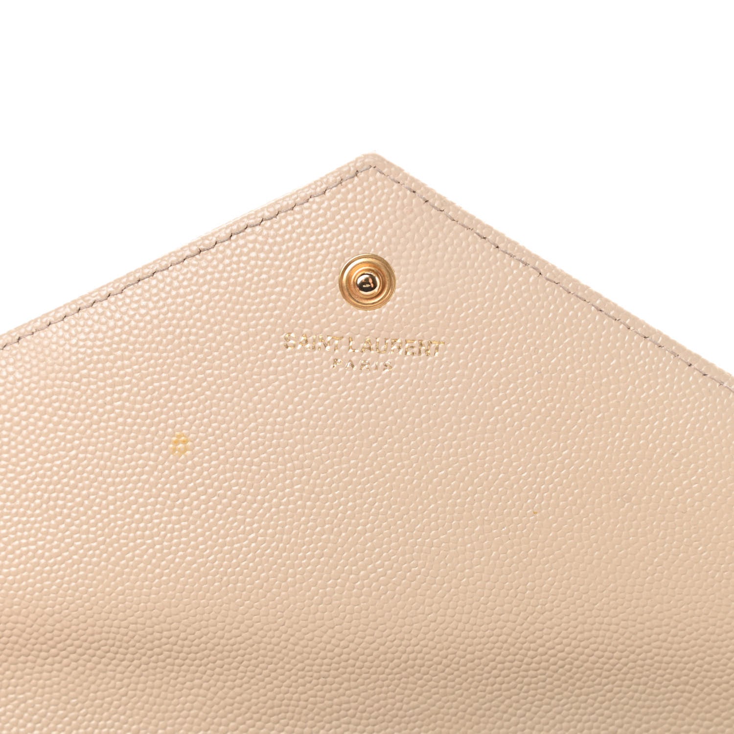 Saint Laurent Grain De Poudre Matelasse Chevron Monogram Chain Wallet Nude Powder 6 of 14