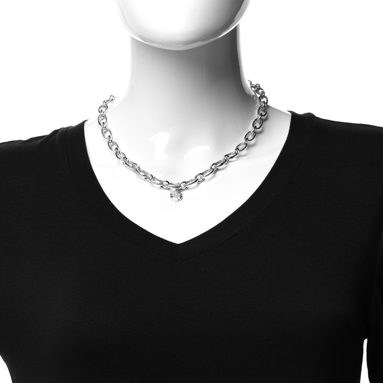Tiffany Sterling Silver Diamond Paloma Picasso Crown of Hearts Charm Oval Clasping Link Necklace 2 of 5