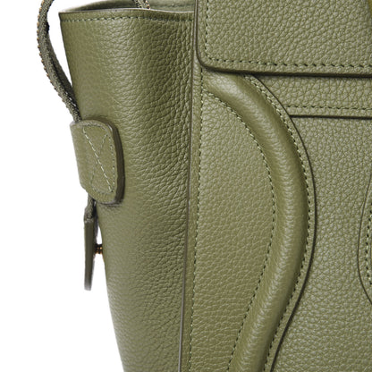 Celine Drummed Calfskin Micro Luggage Light Khaki 7 of 9