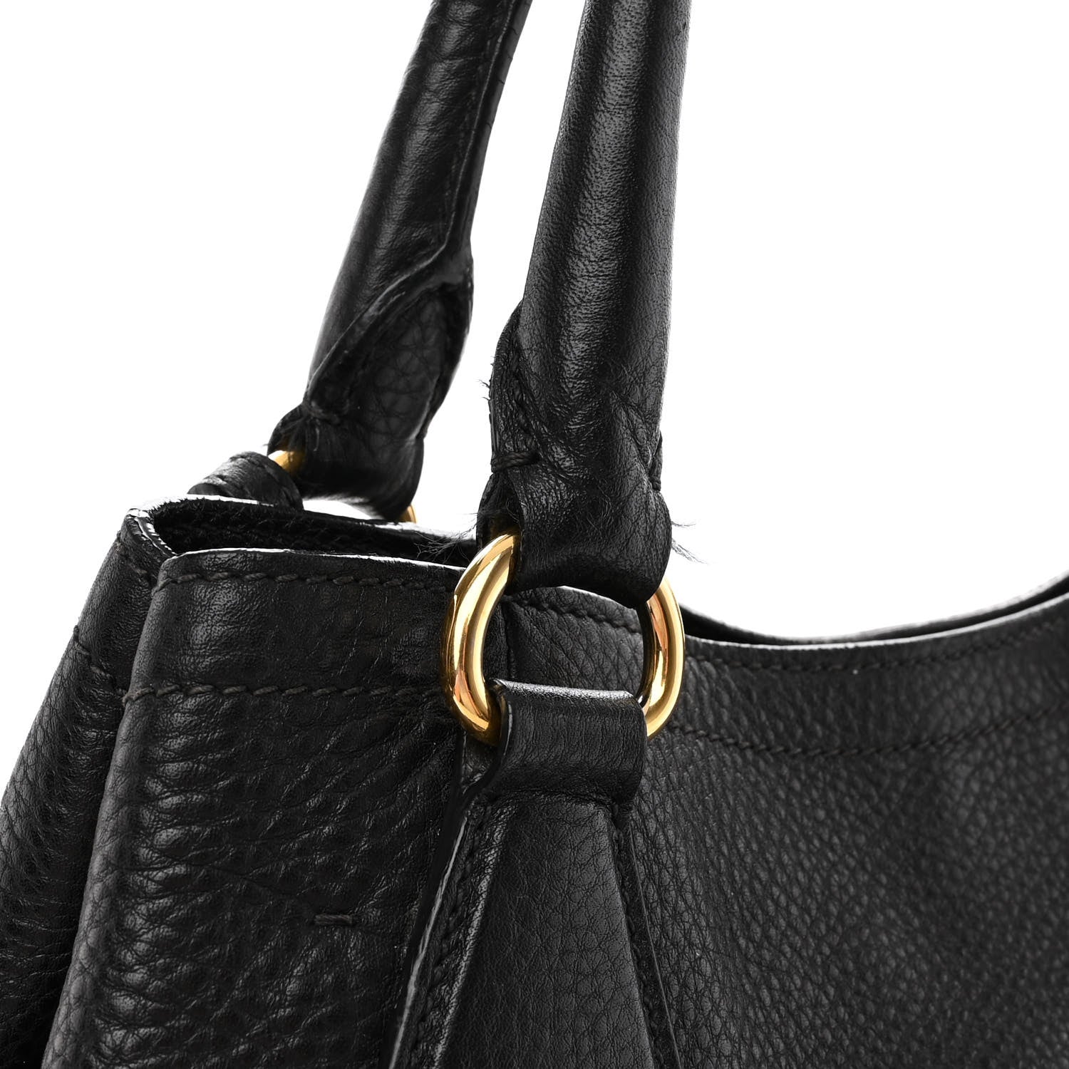 Prada Vitello Daino Shoulder Bag Black 8 of 13