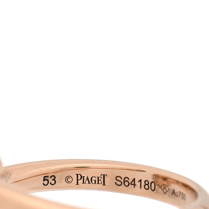 Piaget 18K Rose Gold Diamond Malachite Possession Open Ring 53 6.25 4 of 5