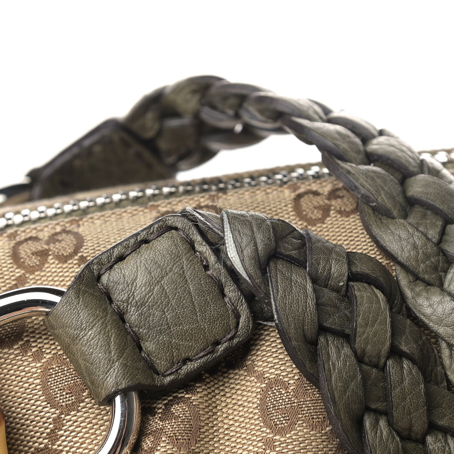 Monogram Large Bamboo Bar Tassel Shoulder Bag Brown
