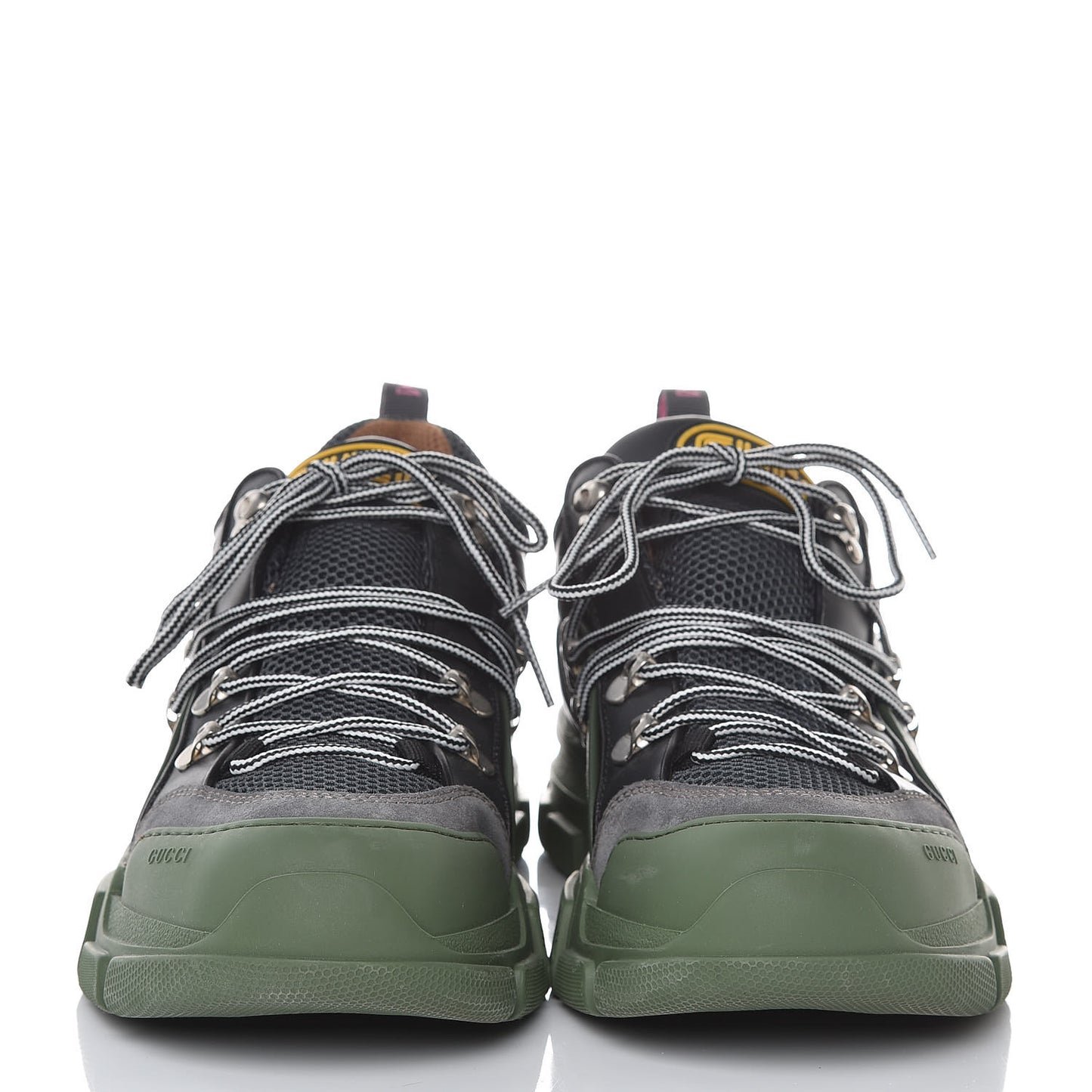X SEGA Mesh Suede Calfskin Mens Flashtrek Sneakers 10 Loess Black Olive Green