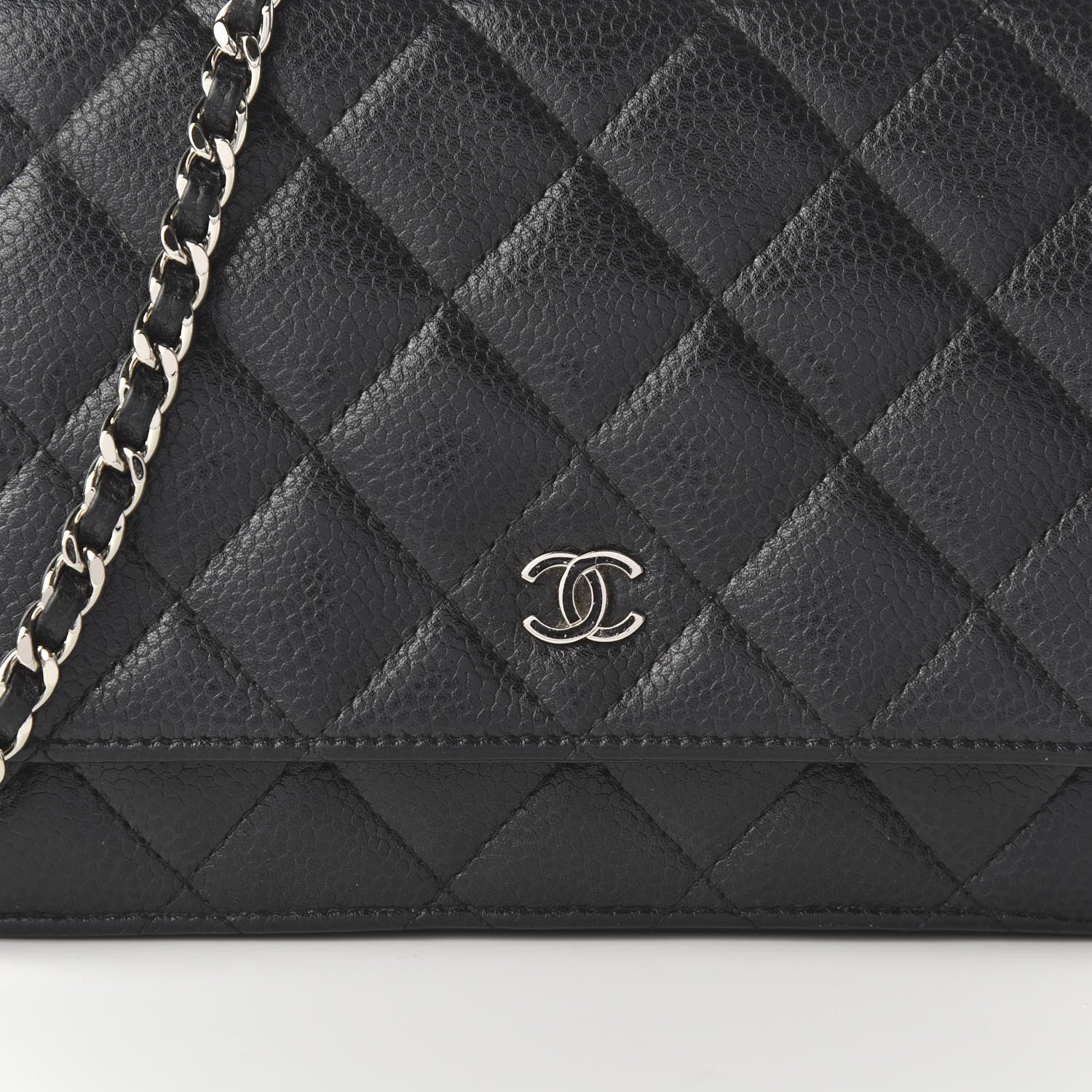 Chanel Caviar Quilted Wallet On Chain WOC Black 11 of 12