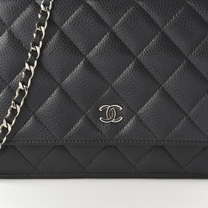 Chanel Caviar Quilted Wallet On Chain WOC Black 11 of 12