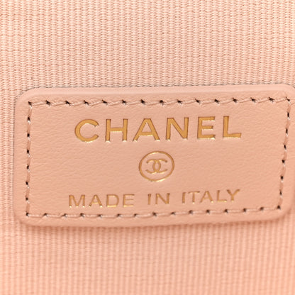 Chanel Caviar Quilted Mini Vanity Case With Chain Light Beige 6 of 9
