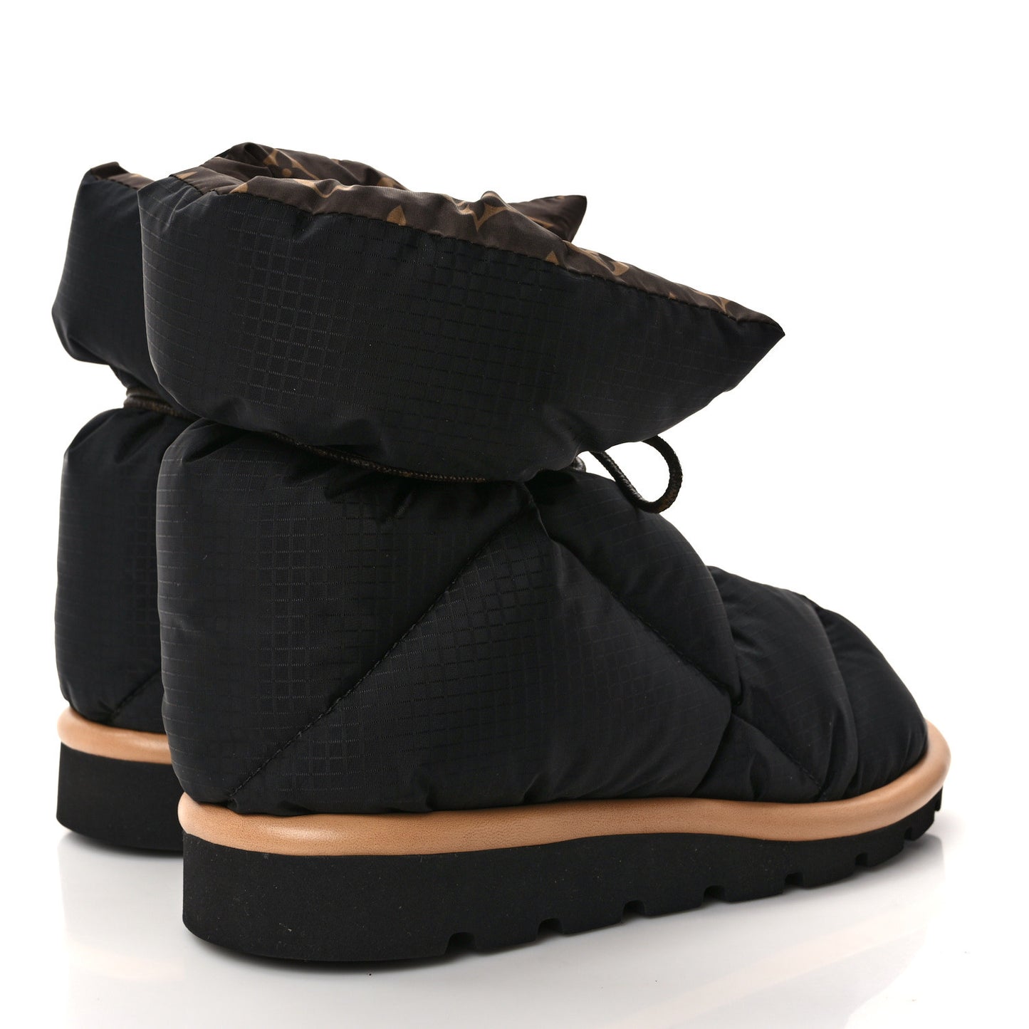 Nylon Monogram Pillow Comfort Ankle Boot 36 Black