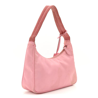 Prada Tessuto Nylon Saffiano Mini Re-Edition 2000 Bag Rosa 3 of 14