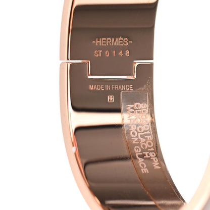 Hermes Enamel Wide Clic Clac H Bracelet PM Marron Glace 3 of 3