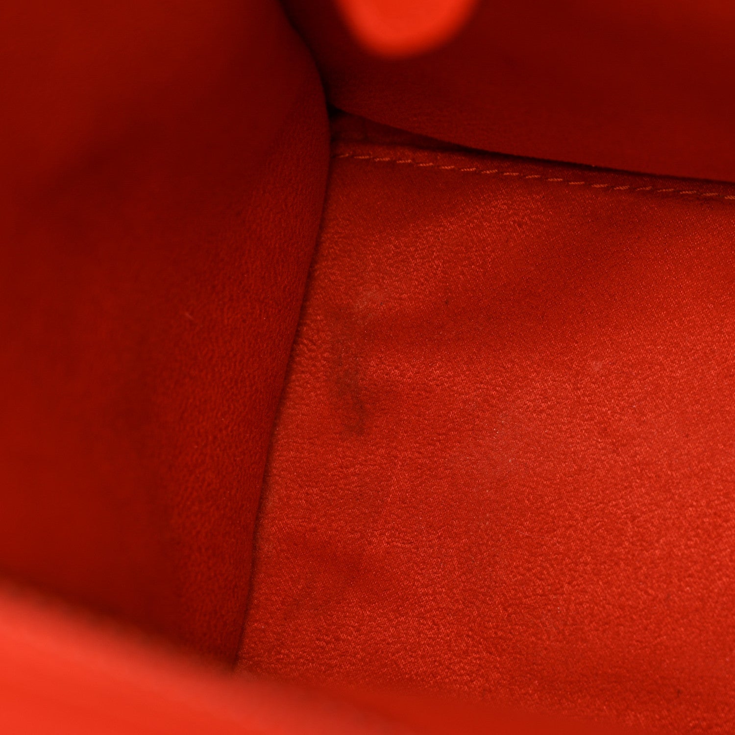 Celine Drummed Calfskin Micro Luggage Vermillion 11 of 15