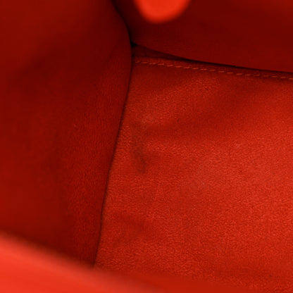 Celine Drummed Calfskin Micro Luggage Vermillion 11 of 15