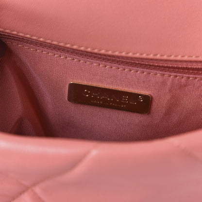 Chanel Goatskin Quilted Medium 19 Flap Pink 8 of 11