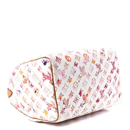 Louis Vuitton Watercolor Aquarelle Speedy 30 White 4 of 12