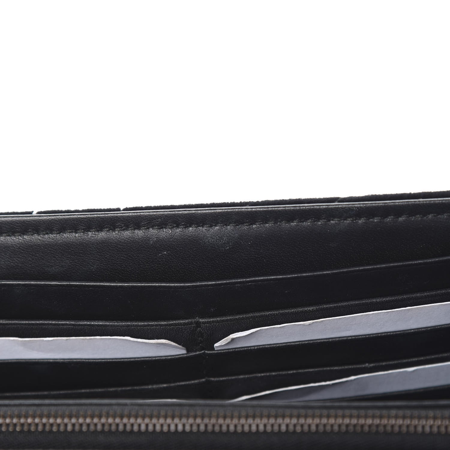 Gucci Velvet Matelasse GG Marmont Chain Wallet Black 8 of 13