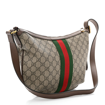 Gucci GG Supreme Monogram Web Small Ophidia Half Moon Hobo Brown 3 of 10